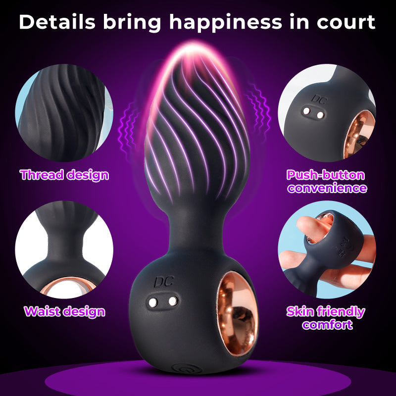Vibe rechargeable anal vibrator, body-safe silicone, detail view